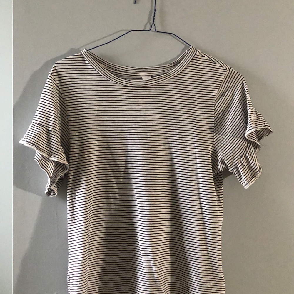 Striped top with flowy sleeves